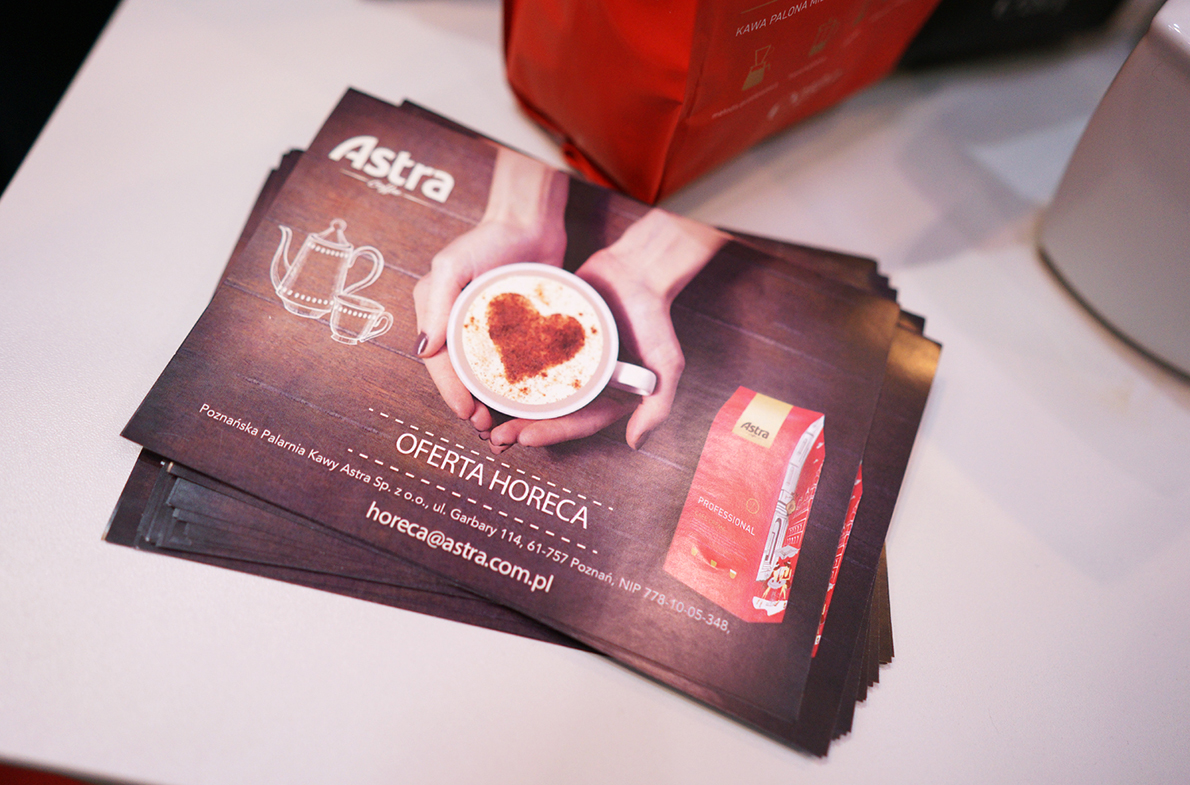 Ulotka kawy Astra. Nie ukrywam, że bardzo smakują mi kawy z tej palarni. Przede mną do spróbowania linia „professsional”.