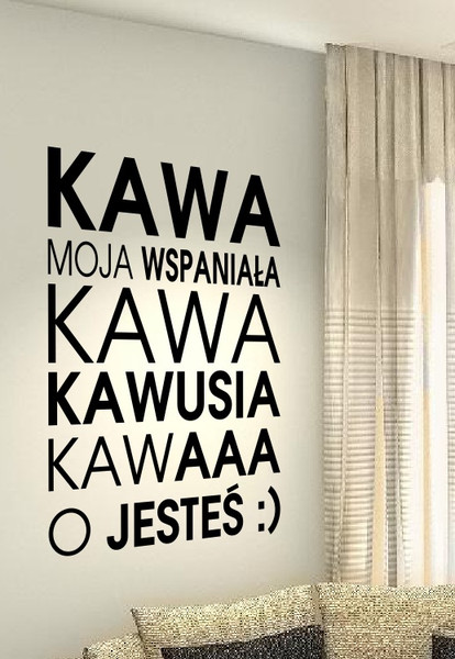 Dekoracje na ścianę z motywem kawy - Naklejki