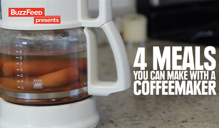 Gotowanie posiłków w przelewowym ekspresie do kawy