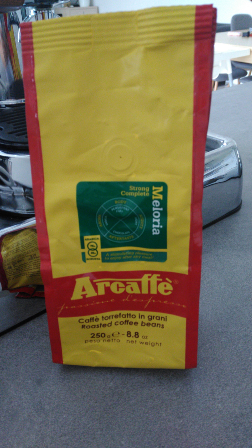 Opakowanie włoskiej kawy Aracffe Meloria