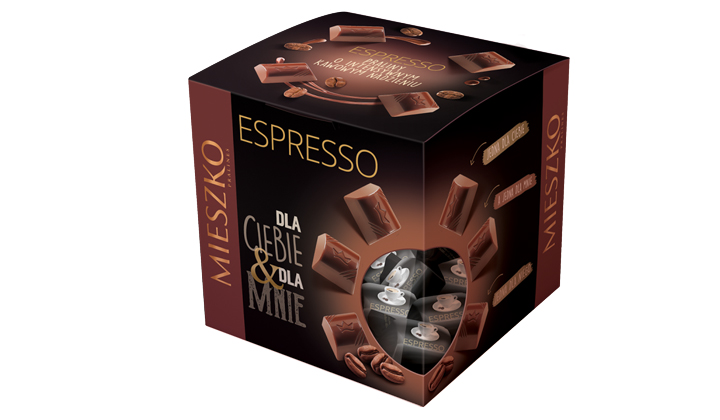 Praliny z intensywnym kawowym nadzieniem firmy Mieszko